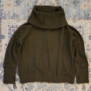 Market & Spruce “Sharon” Cowl Neck Sweater | Olive | XXL (Verified) | NWOT